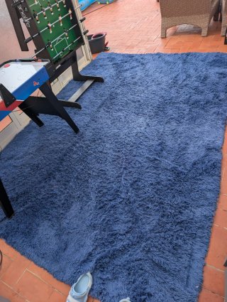 Alfombra azul de poliéster