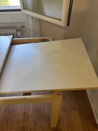 Mesa comedor extensible blanca