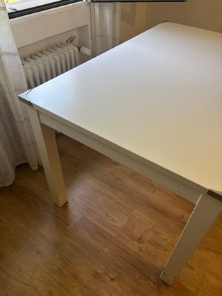 Mesa comedor extensible blanca