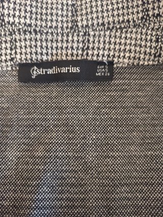 Blazer cuadros negro y gris