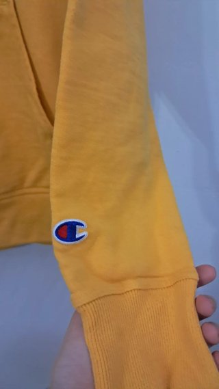 Sudadera Vintage Champion Amarillo Mostaza