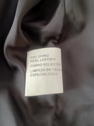 Chaqueta de cuero marrón