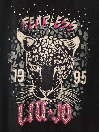 Camiseta Liu Jo Negra Estampada Leopardo