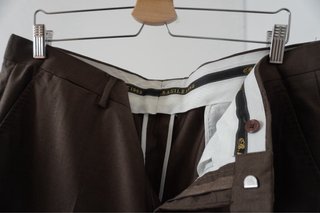 Traje A. Basile marrón lana Super 120’s talla 56