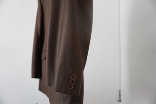 Traje A. Basile marrón lana Super 120’s talla 56
