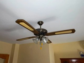Ventilador de techo madera y metal