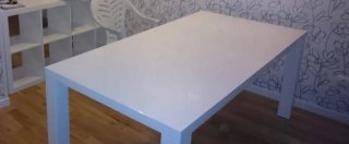 Mesa comedor blanca madera