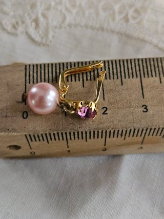 Orecchini vintage con perle e cristalli