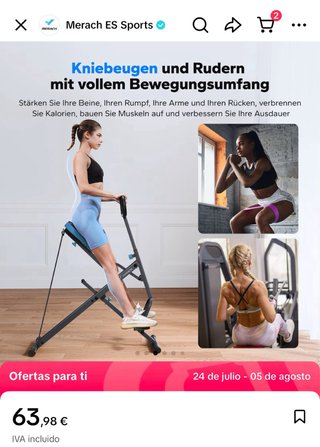 Máquina Sentadilla y Remo 2 en 1 Merach