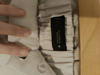 Pantalón Zara crema ancho