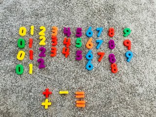 Números magnéticos para aprender matemáticas