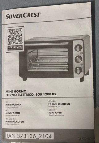 Mini Horno SilverCrest SGB 1200 B5