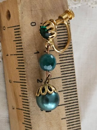 Pendientes antiguos metal dorado