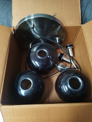 Lámpara de techo moderna 3 esferas ikea