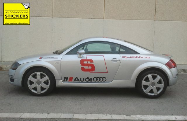 2 Pegatinas 50cm AUDI SPORT vinilo de corte