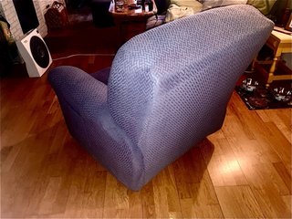 Sillón reclinable gris tela