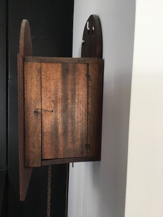 Reloj de pared madera policromada