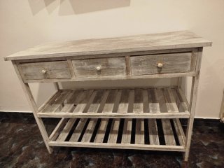 Mueble recibidor estilo rústico