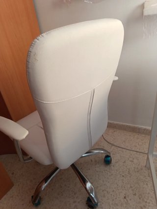 Silla de oficina, manicurista ergonómica piel