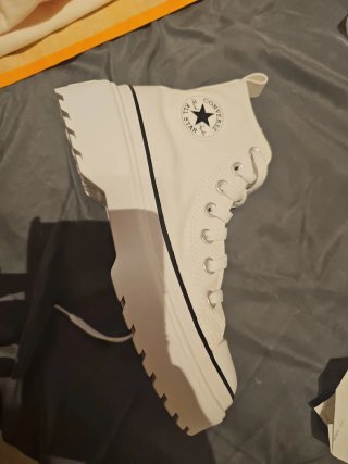Deportivas Converse Blancas Plataforma Cremallera