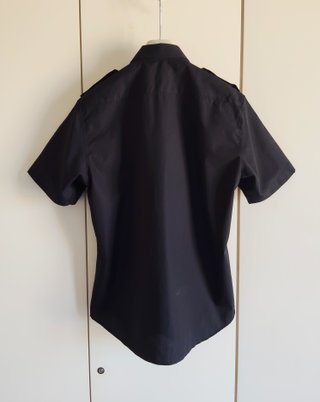SLAM camicia nera a maniche corte, 100% cotone, XL