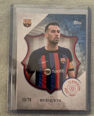 Tarjeta Busquets FC Barcelona 55/75 Topps 2024
