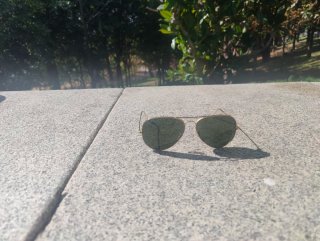 Gafas de Sol Ray-Ban Aviator Doradas/Verdes