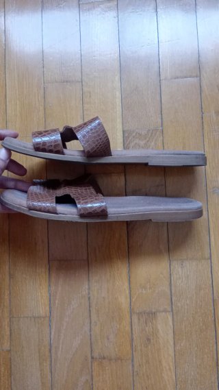 Sandalias pala efecto piel cocodrilo
