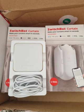 2x SwitchBot Curtain U Rail + Acessórios
