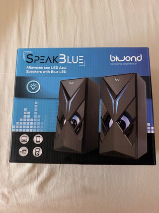 Altavoces Biwond Speak3Blue con LED Azul