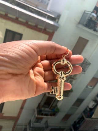 Ciondolo Chiave Oro Giallo Placcato