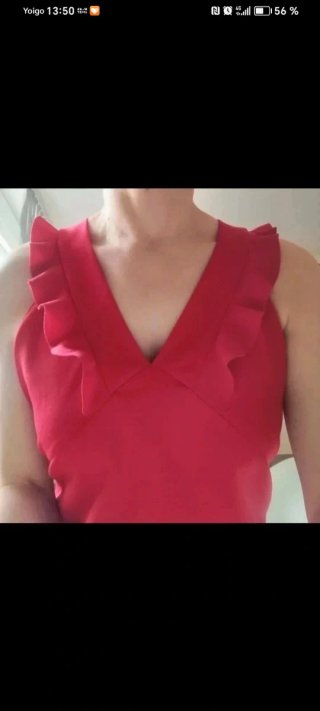 Vestido rojo con volantes