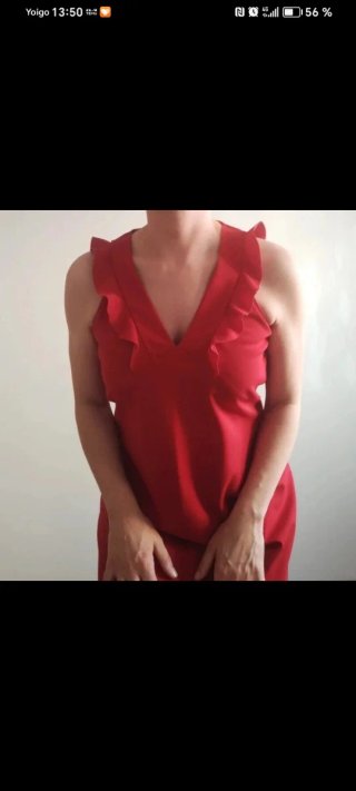 Vestido rojo con volantes