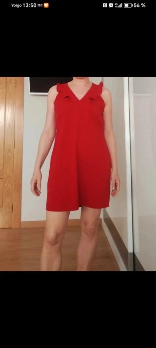 Vestido rojo con volantes