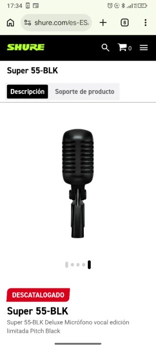 LIMITED EDICION Shure Super 55-BLK Pitch Black Mic