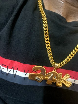 Collana 24K con ciondolo
