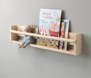 4 Estantería / Librería pared Flisat IKEA madera.