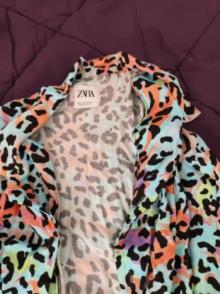 Camisa Zara Estampado Leopardo Multicolor