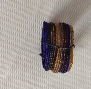 Pulsera y collar de abalorios multicolor