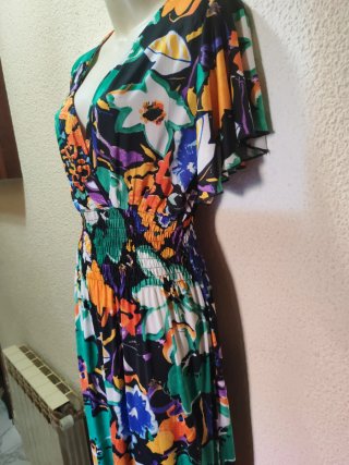Vestido largo estampado floral