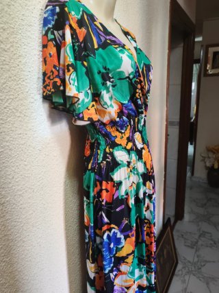 Vestido largo estampado floral