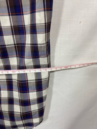 Camisa Lacoste Cuadros Azul y Blanca Talla L