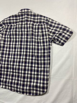 Camisa Lacoste Cuadros Azul y Blanca Talla L