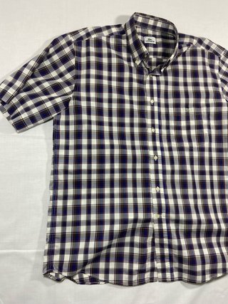 Camisa Lacoste Cuadros Azul y Blanca Talla L