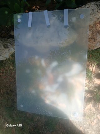 Pizarra de cristal con soportes
