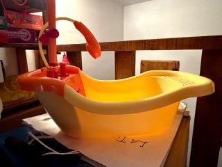Bañera de muñecas de plástico,
