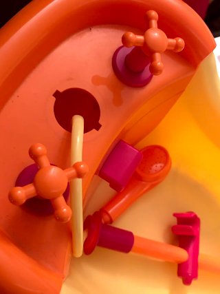 Bañera de muñecas de plástico,