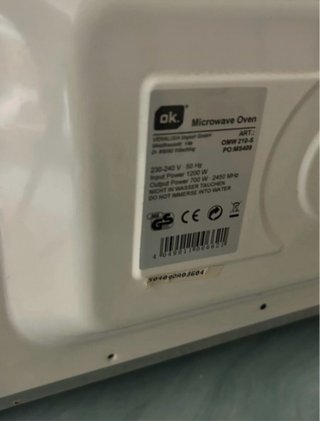 Microondas OK. 20L 700W ¡En muy buen estado!