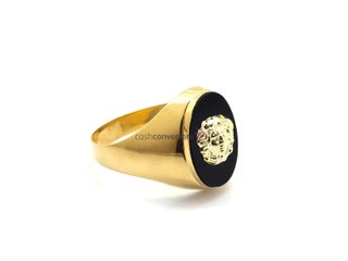 sello oro 18k con onix