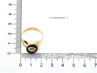 sello oro 18k con onix